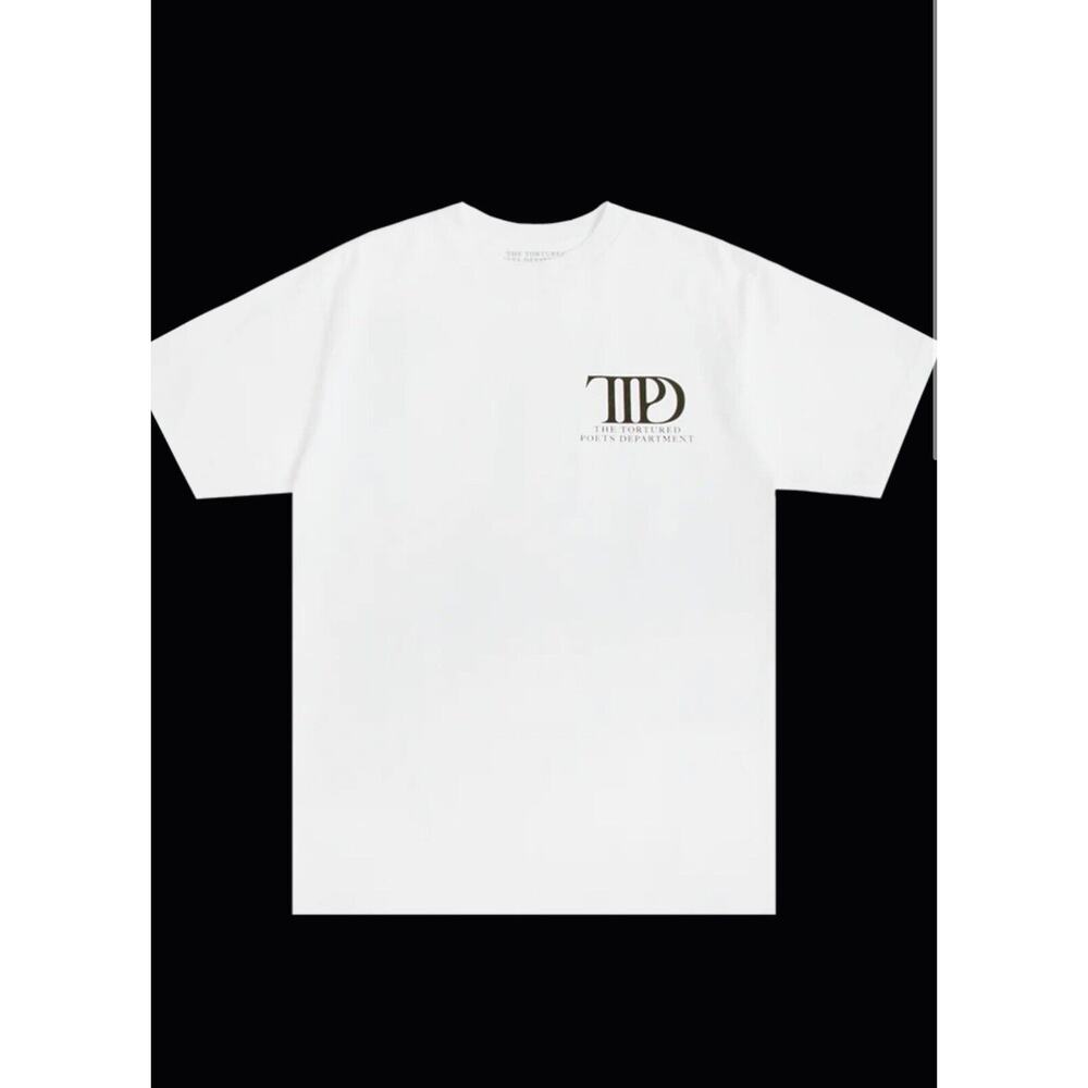 Taylor Swift Tortured Poets Department White T-Shirt Size Small (Official Merch)